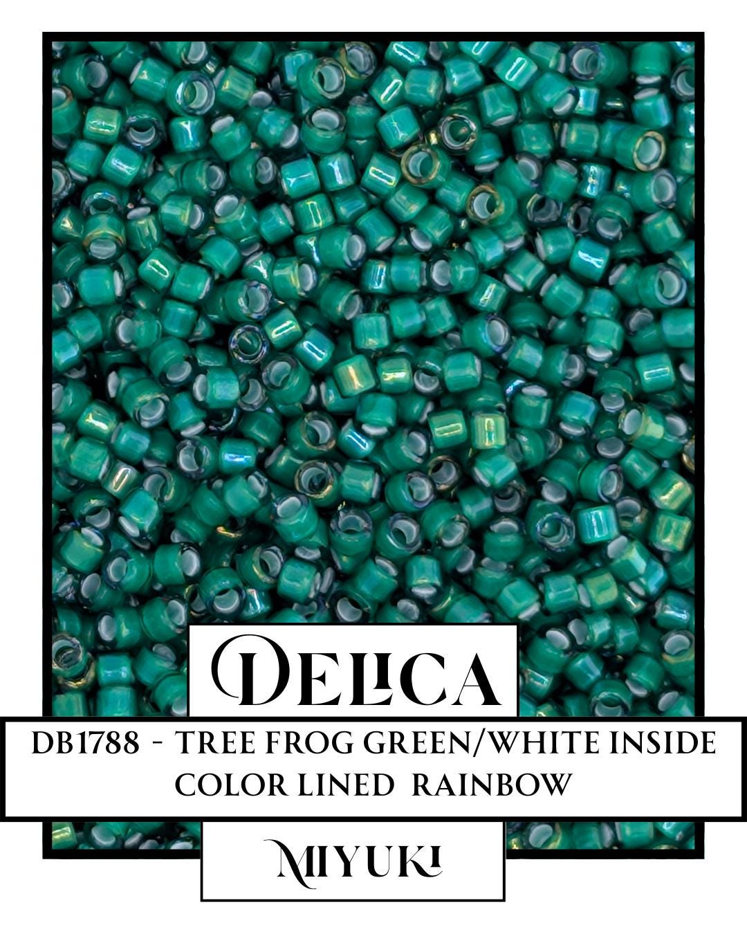 The image is a close-up of a collection of green beads, with a focus on the color and texture of the beads.