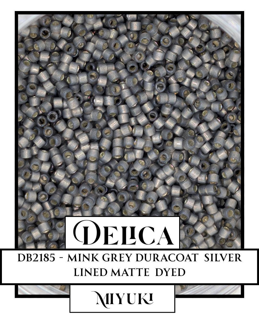 DB2185-Alabaster Silver Line Dyed Matte Duracoat| Miyuki Delica Size 11/0 for Jewelry Making & Bead Weaving (7.5g pkg)