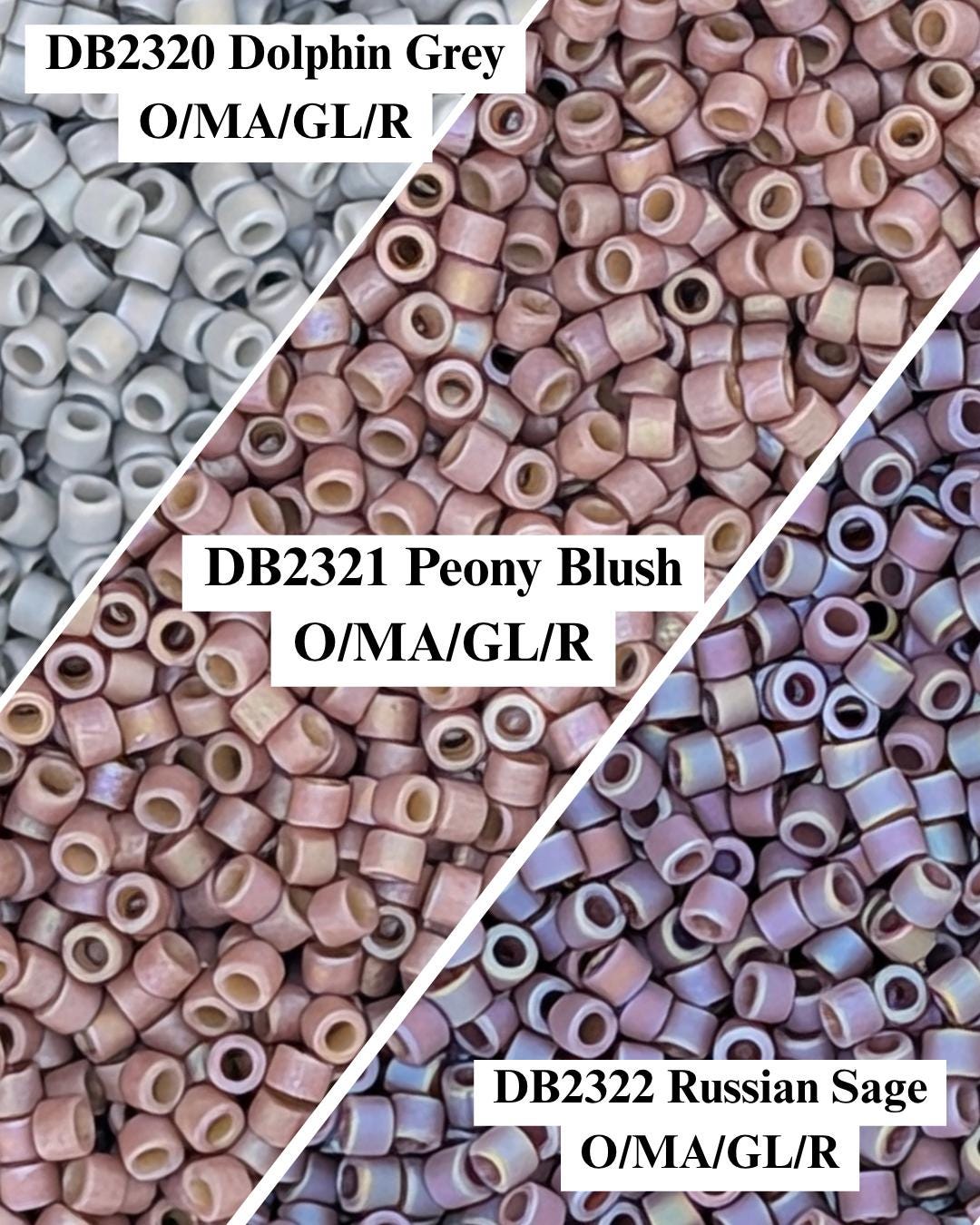 Set of 19 Matte Glazed Colors Delica Seed Bead Making Supply Kit Collection Quality Tube Bead Set Matte Glazed Glass