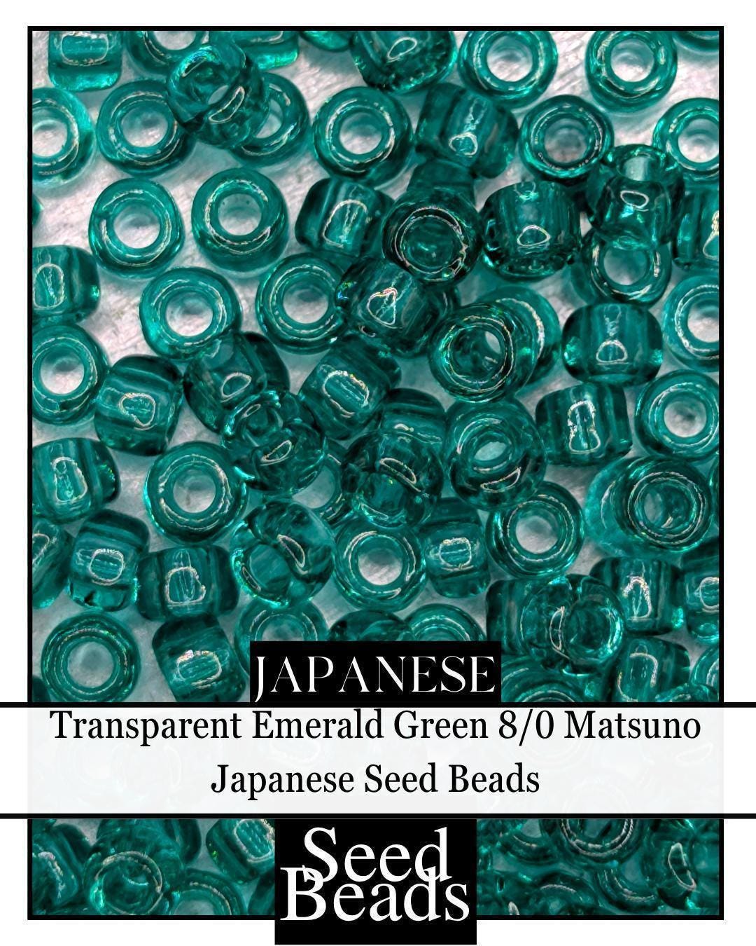 4451SB Transparent Emerald Green 8/0 (15g pkg)