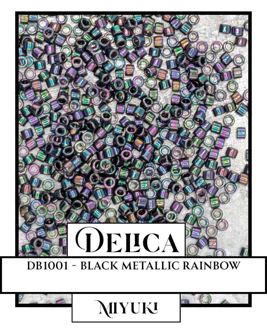 DB1001 - Metallic Plum Emerald Gold Iris | Miyuki Delica Size 11/0 Seed Beads for Jewelry Making & Bead Weaving (7.5g pkg)