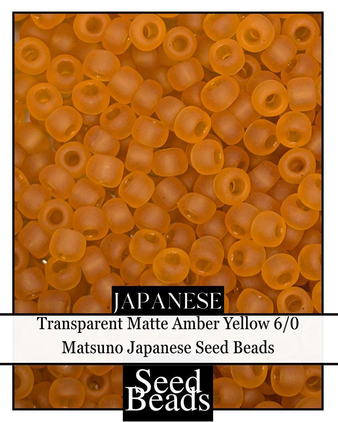 5542SB Transparent Matte Amber Yellow 6/0 (15g pkg)