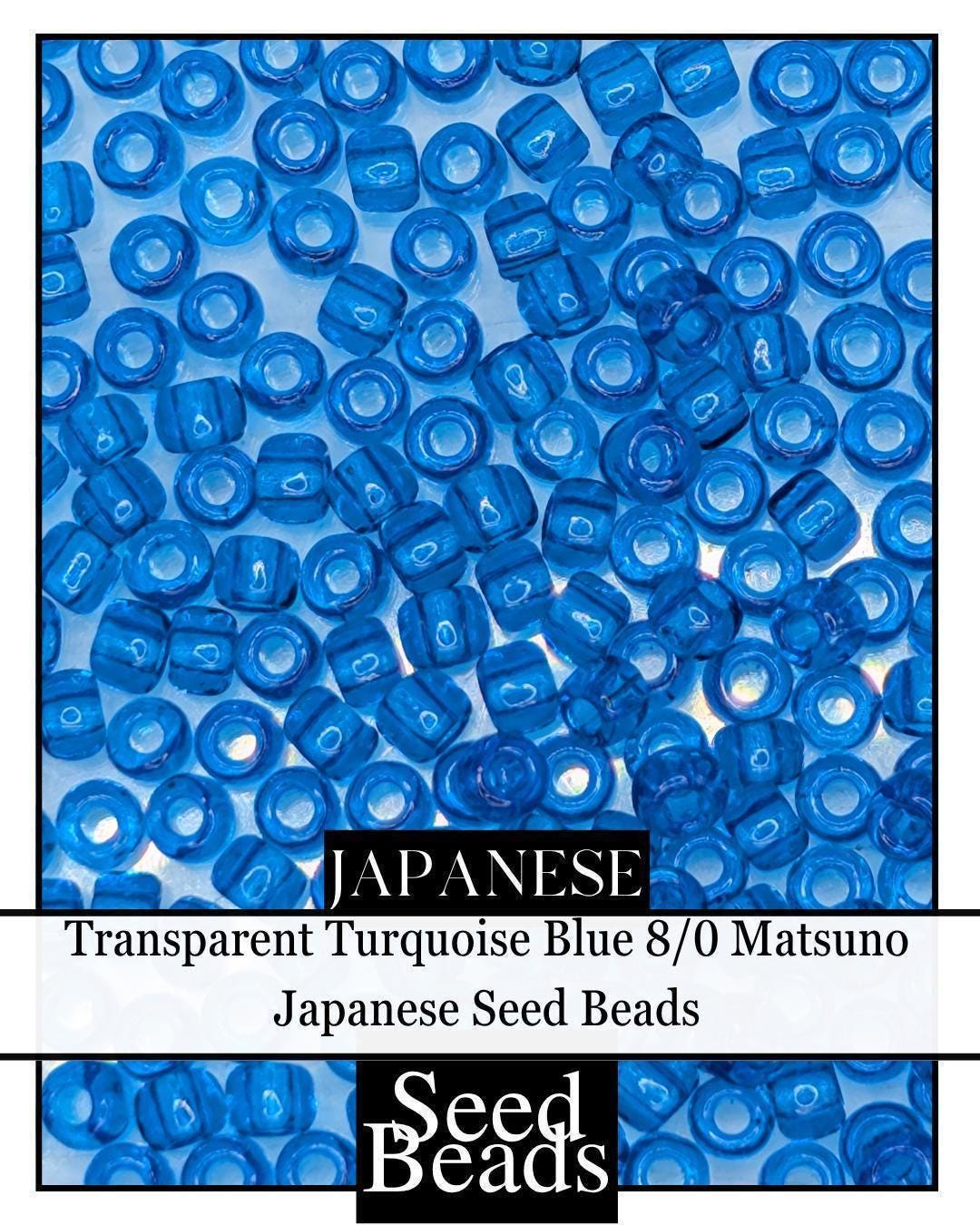 4448SB Transparent Cobalt 8/0 (15g pkg)