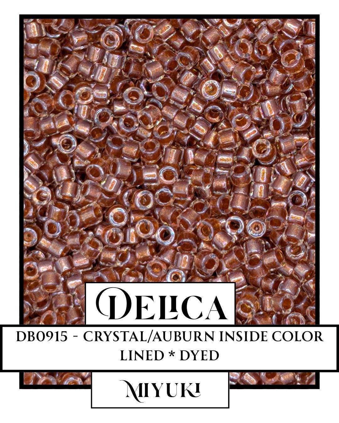DB0915 - Crystal Lined Sparkling Ginger | Miyuki Delica Size 11/0 for Jewelry Making & Bead Weaving (7.5g pkg)