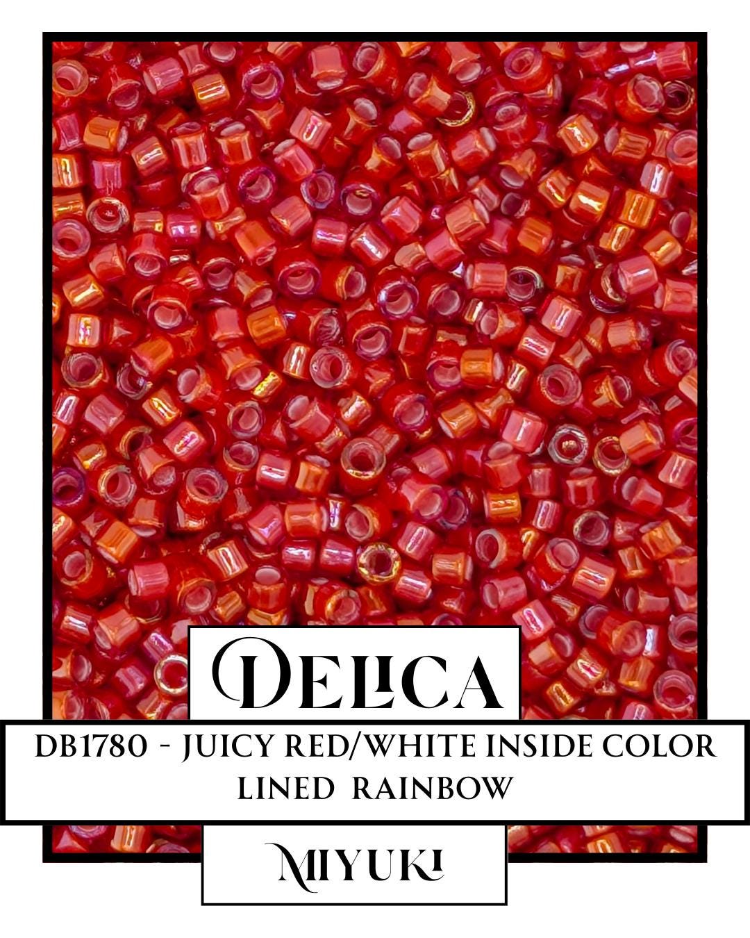 The image is a close-up of a large pile of red beads, possibly beads from a necklace or bracelet, arranged in a visually appealing manner.