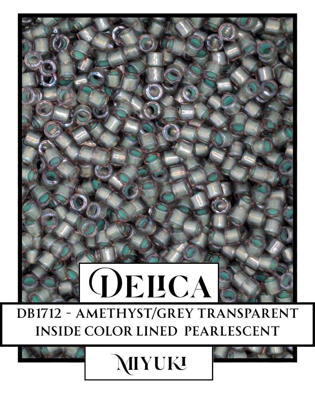 DB1712 - Mint Pearl LIned Pink Mist | Miyuki Delica Size 11/0 Seed Beads for Jewelry Making & Bead Weaving (7.5g pkg)