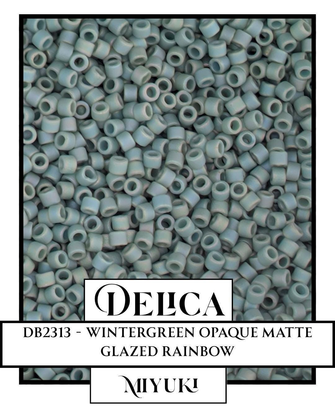 DB2313, Miyuki, Delica, Premium Seed Beads, Opaque Matte Rainbow Finish, Small Quantity, Ideal for Beadweaving