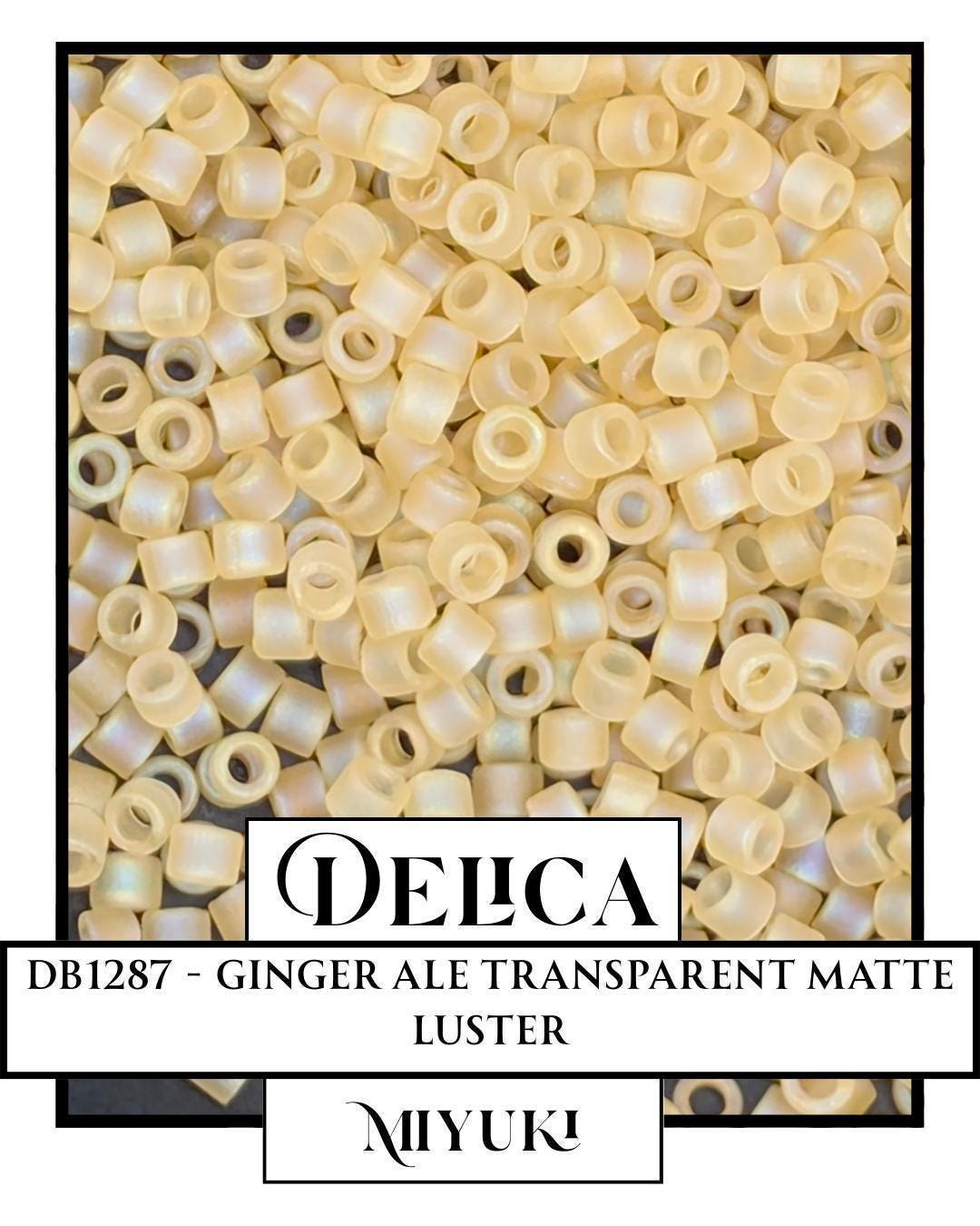DB1287 - Transparent Mat Light Straw Luster | Miyuki Delica Size 11/0 for Jewelry Making & Bead Weaving (7.5g pkg)