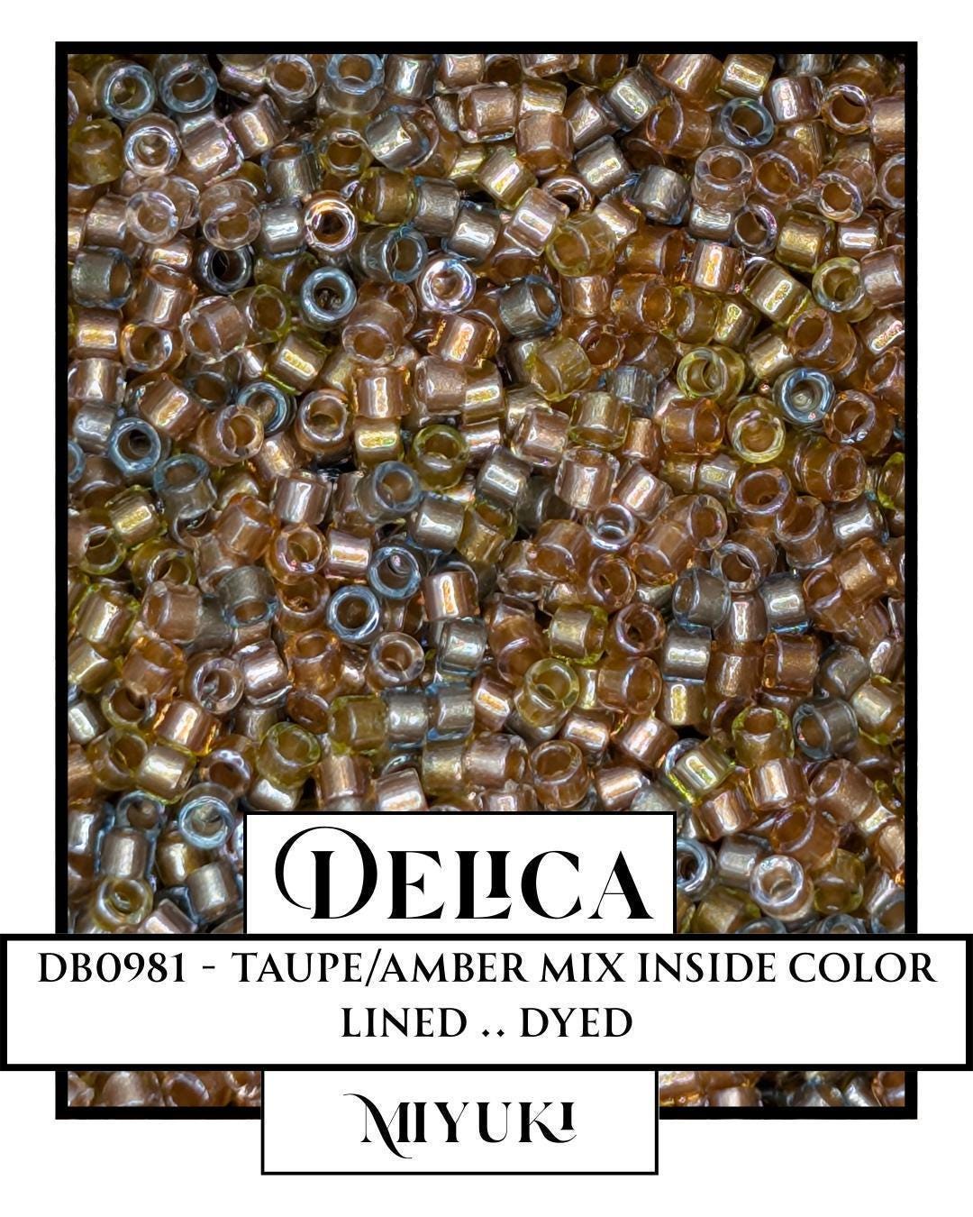 DB0981 - Spkl Lined Sand Dune Mix | Miyuki Delica Size 11/0 Seed Beads for Jewelry Making & Bead Weaving (7.5g pkg)