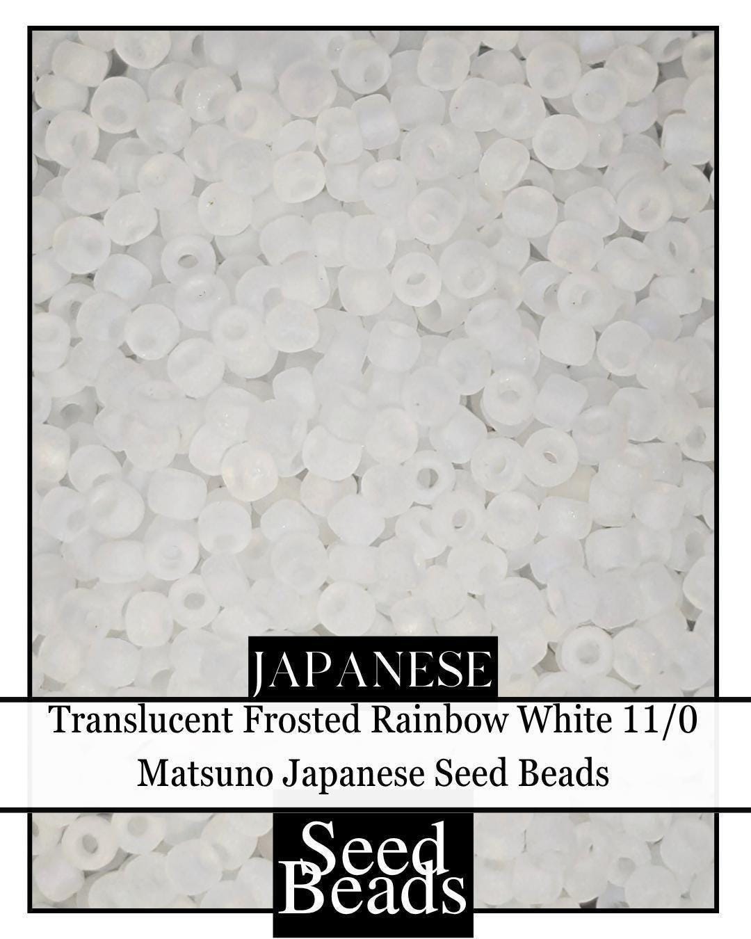 4855SB Translucent Frosted Rainbow White 11/0 (15g pkg)