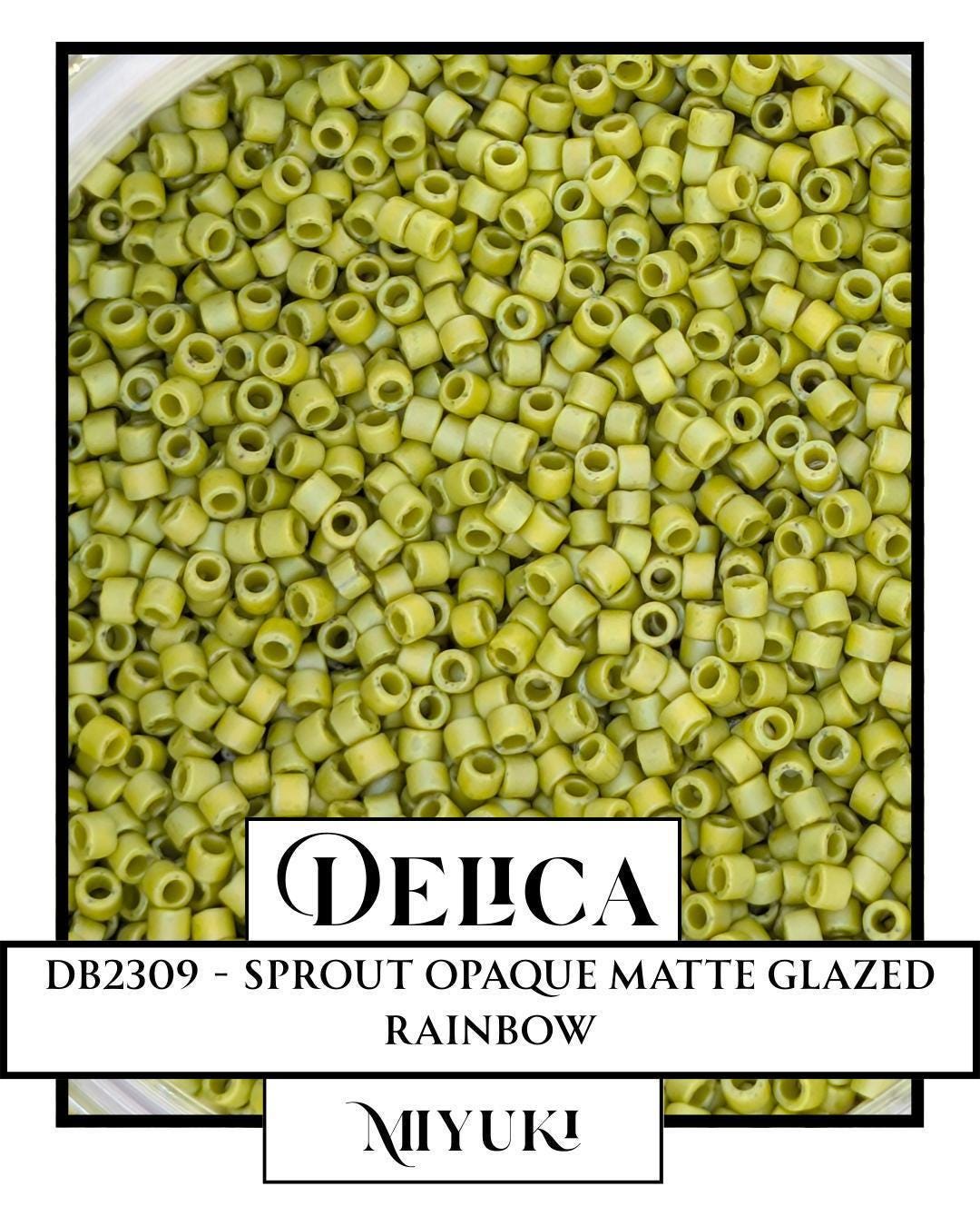 DB2309, Miyuki Delica, Seed Bead, Premium Matte Opaque Rainbow, Small Quantity, Bead Weaving Supplies