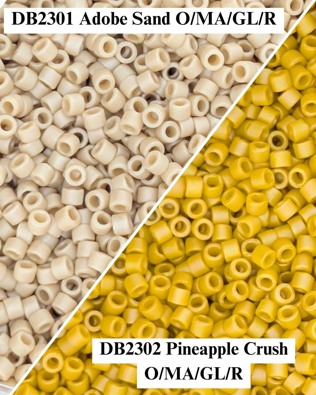 Set of 19 Matte Glazed Colors Delica Seed Bead Making Supply Kit Collection Quality Tube Bead Set Matte Glazed Glass