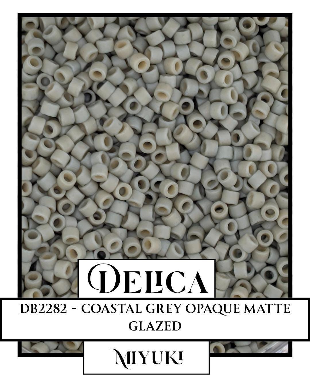 DB2282 - Coastal Grey Opaque Matte Glazed (7.5g pkg) | Bead Weaving | High Quality Uniform Beads
