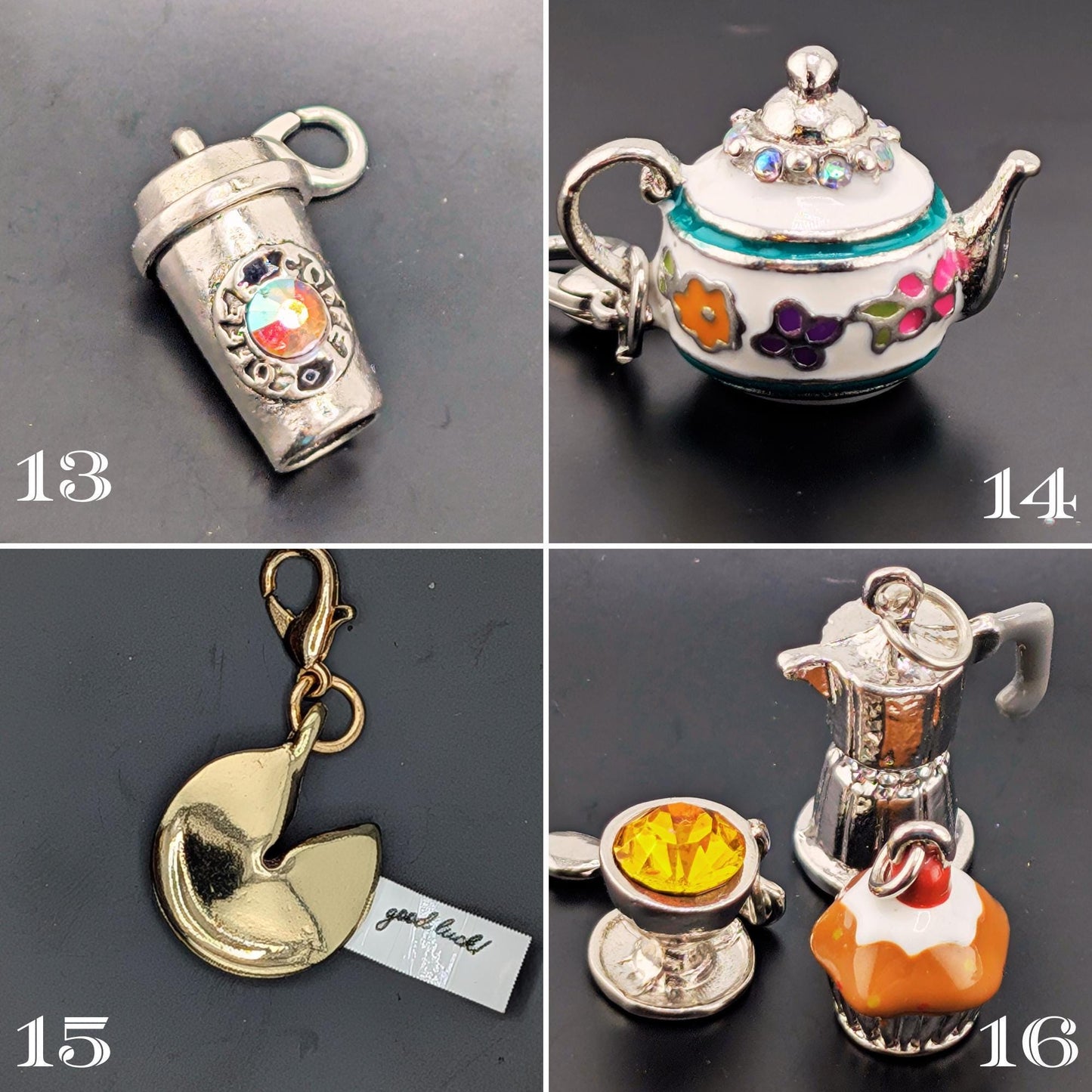 3d Food and Drink Charms for Keychains & Accessories, Cute Charms for Bracelets, Necklaces, Craft Supplies