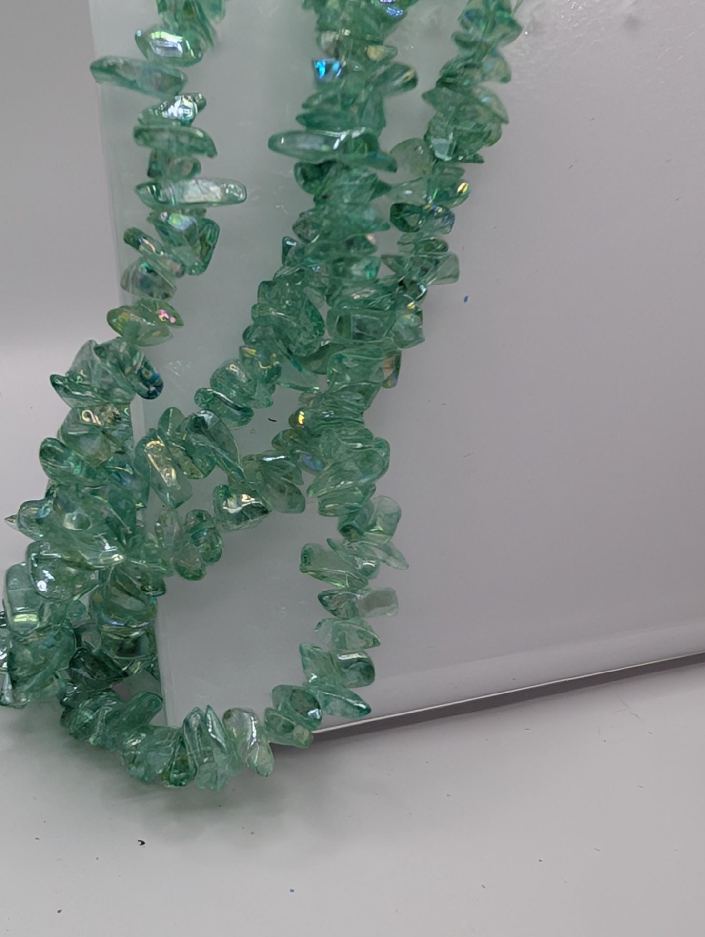 36" Strands Glass Fire Polished Chip Beads For Jewelry Making and Crafts