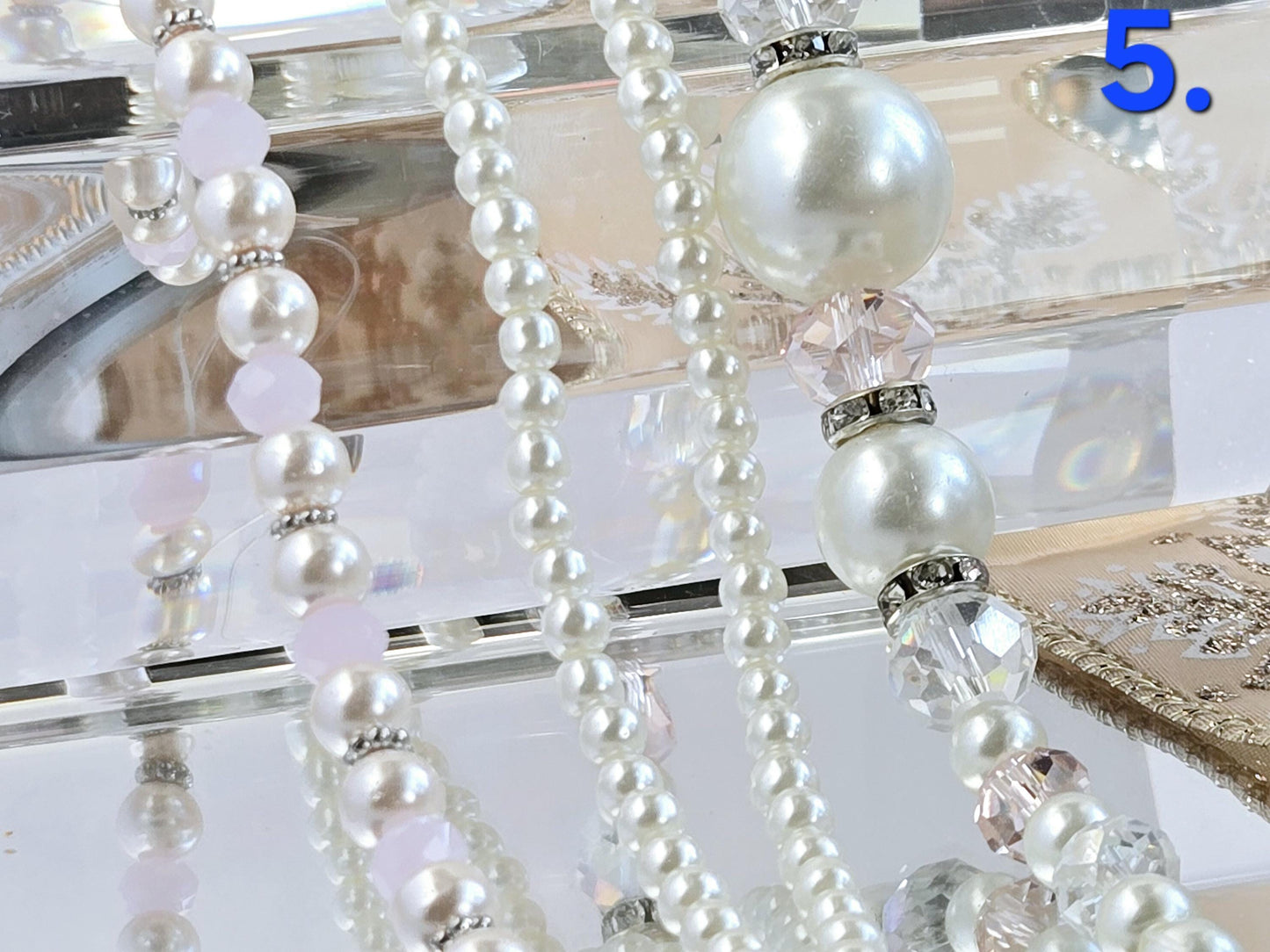 Three Strand Packages of Assorted Glass Pearls and Spacer Beads