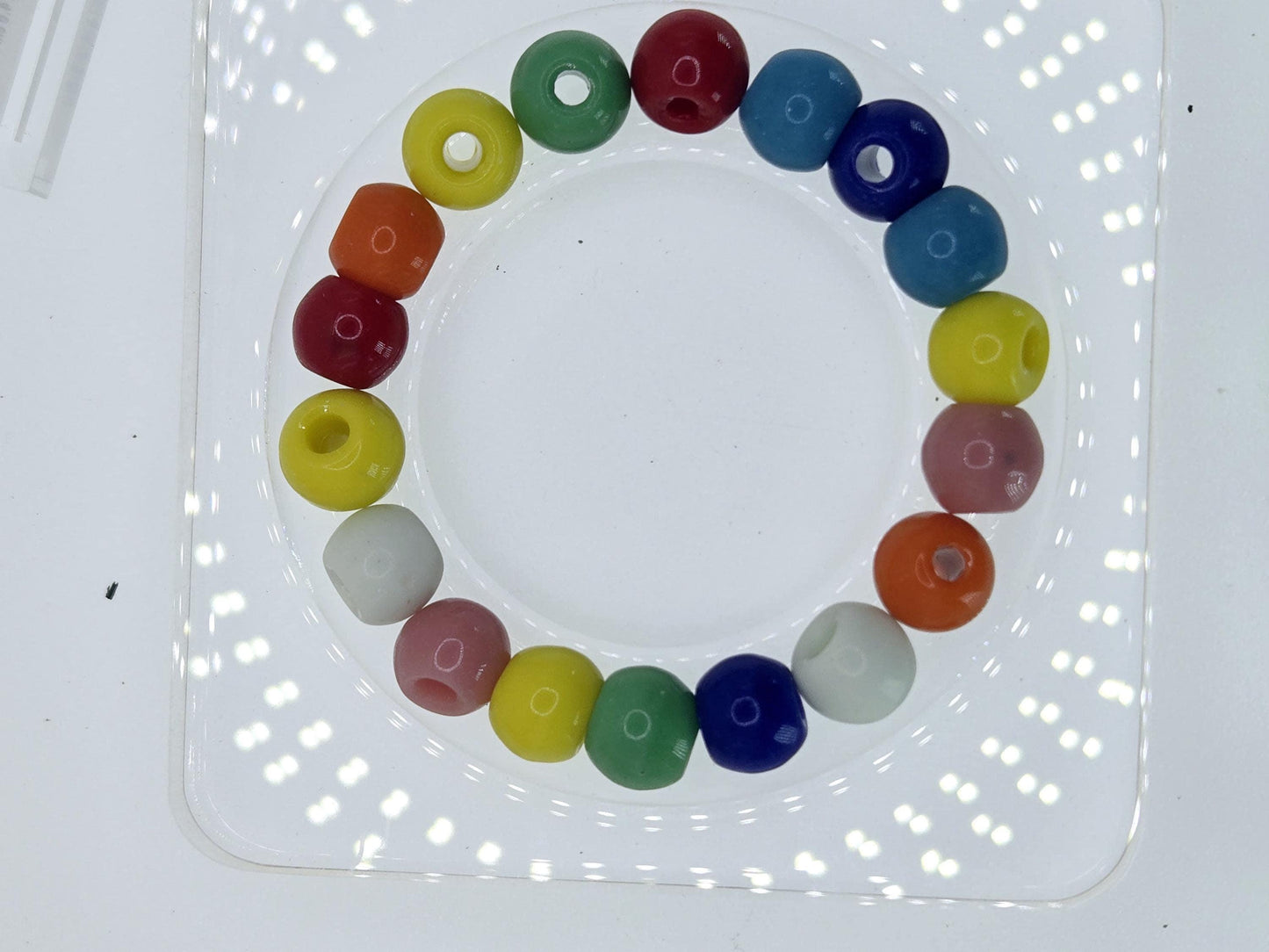 10mm Round Large Hole Glass Beads: Colorful DIY Craft Supplies (2oz Pkg)