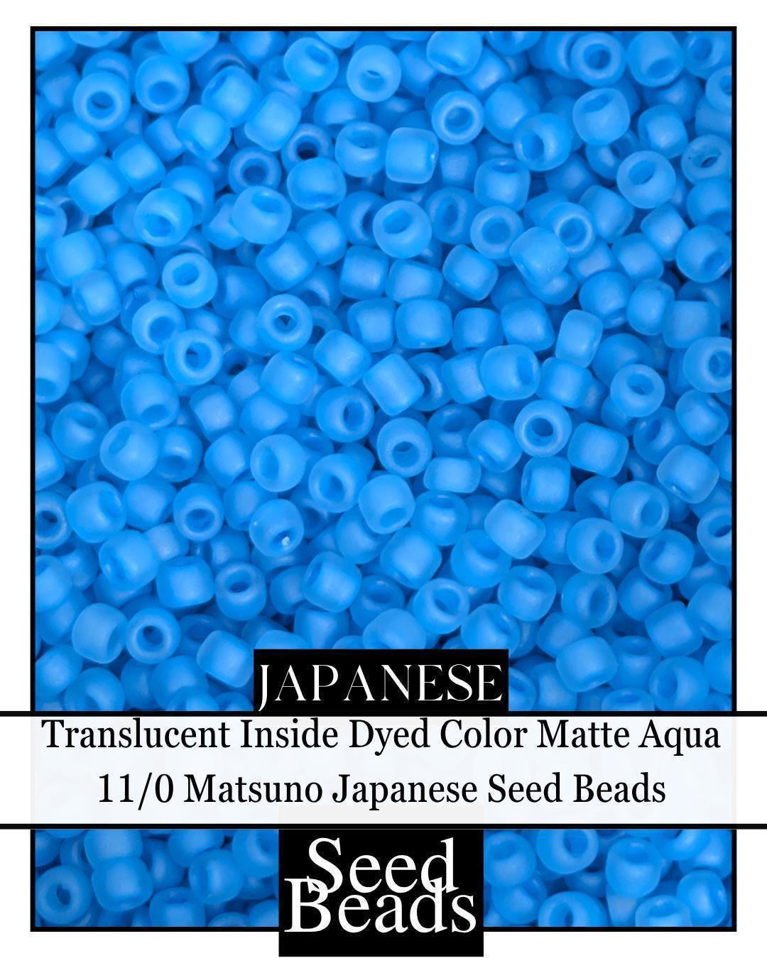 1956SB Translucent Inside Dyed Color Matte Aqua 11/0 (15g pkg)