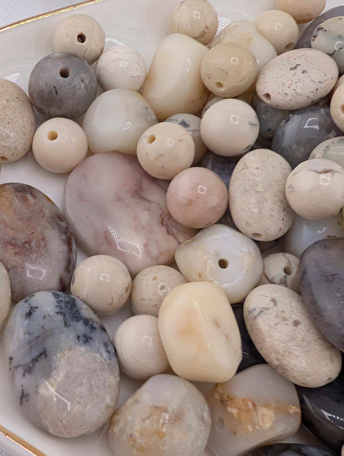 Natural Opal Gemstone Beads: Jewelry Making Supply Mix - 2 Ounces