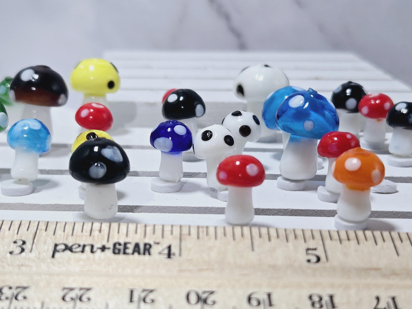 133g Glass Mushroom Focal Beads: Jewelry Making, Crafting