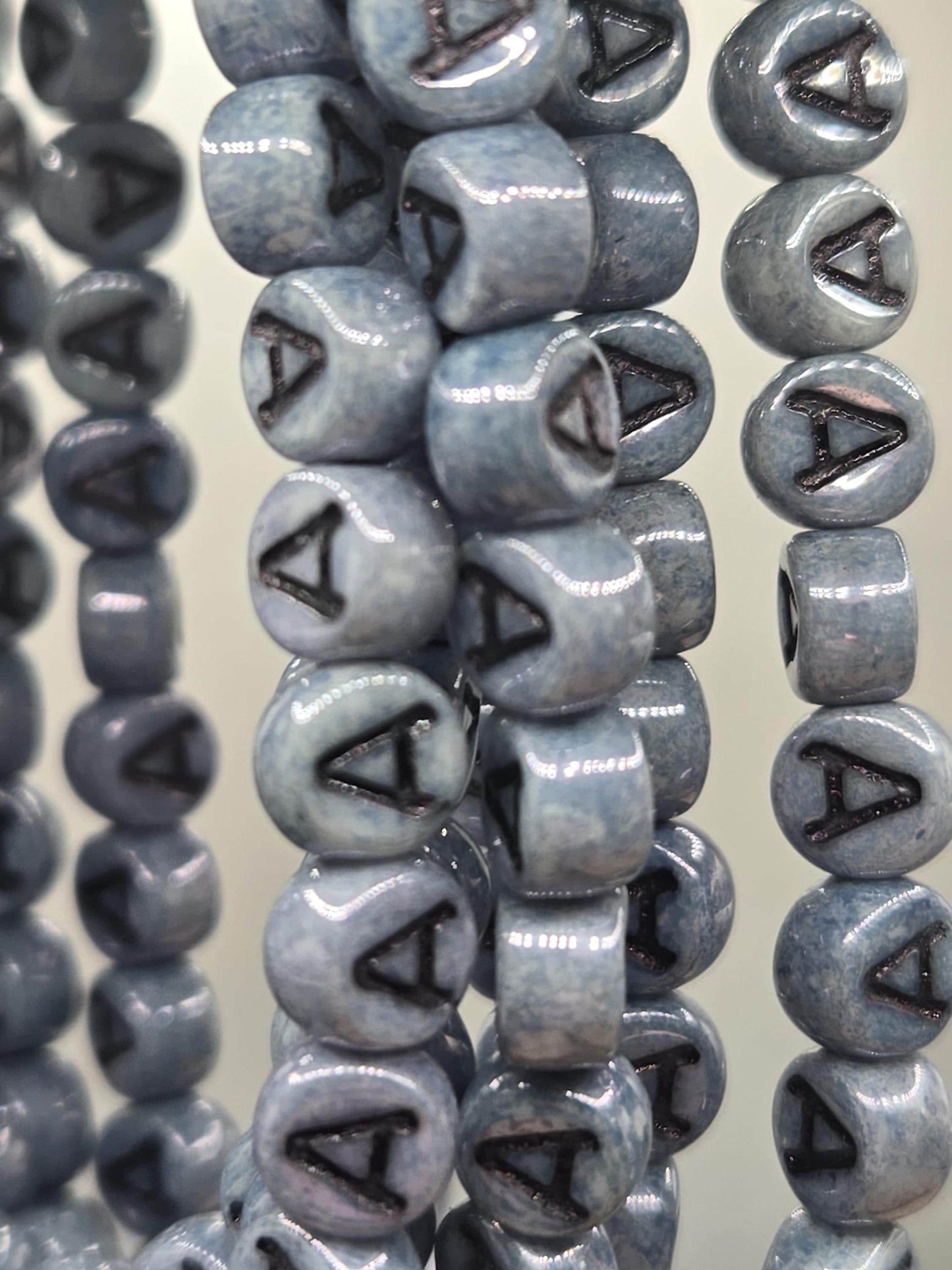 Vintage Czech Glass "A" Beads: 8mm Coin Strand