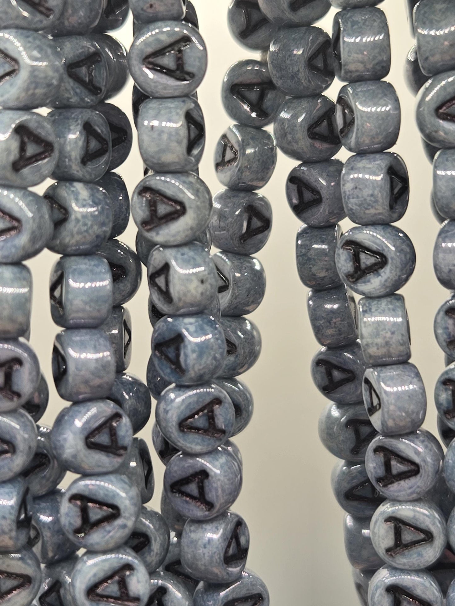Vintage Czech Glass "A" Beads: 8mm Coin Strand
