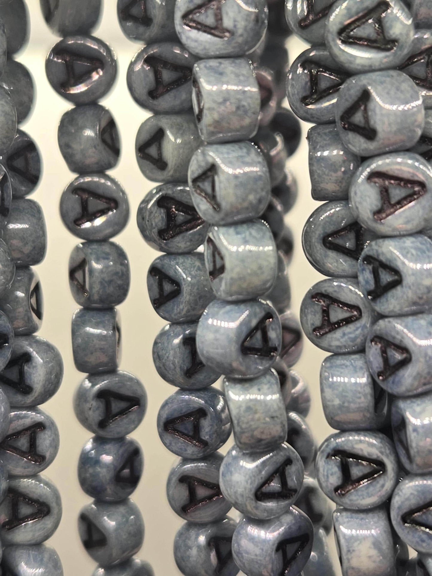 Vintage Czech Glass "A" Beads: 8mm Coin Strand