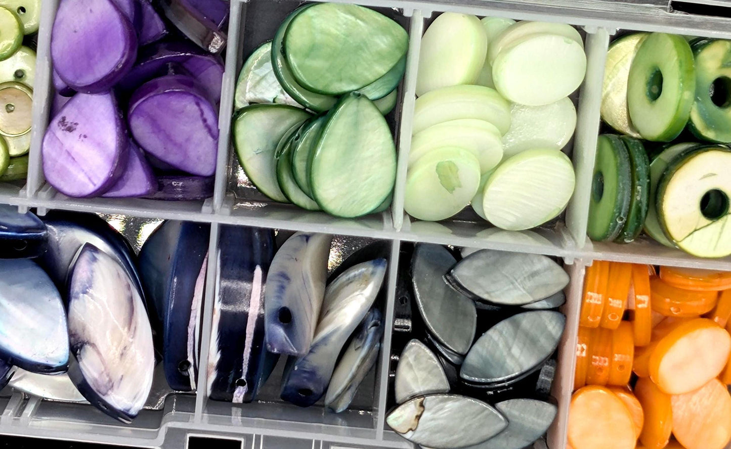 Mother Of Pearl Beads for Jewelry Making Natural Iridescent Craft Supplies
