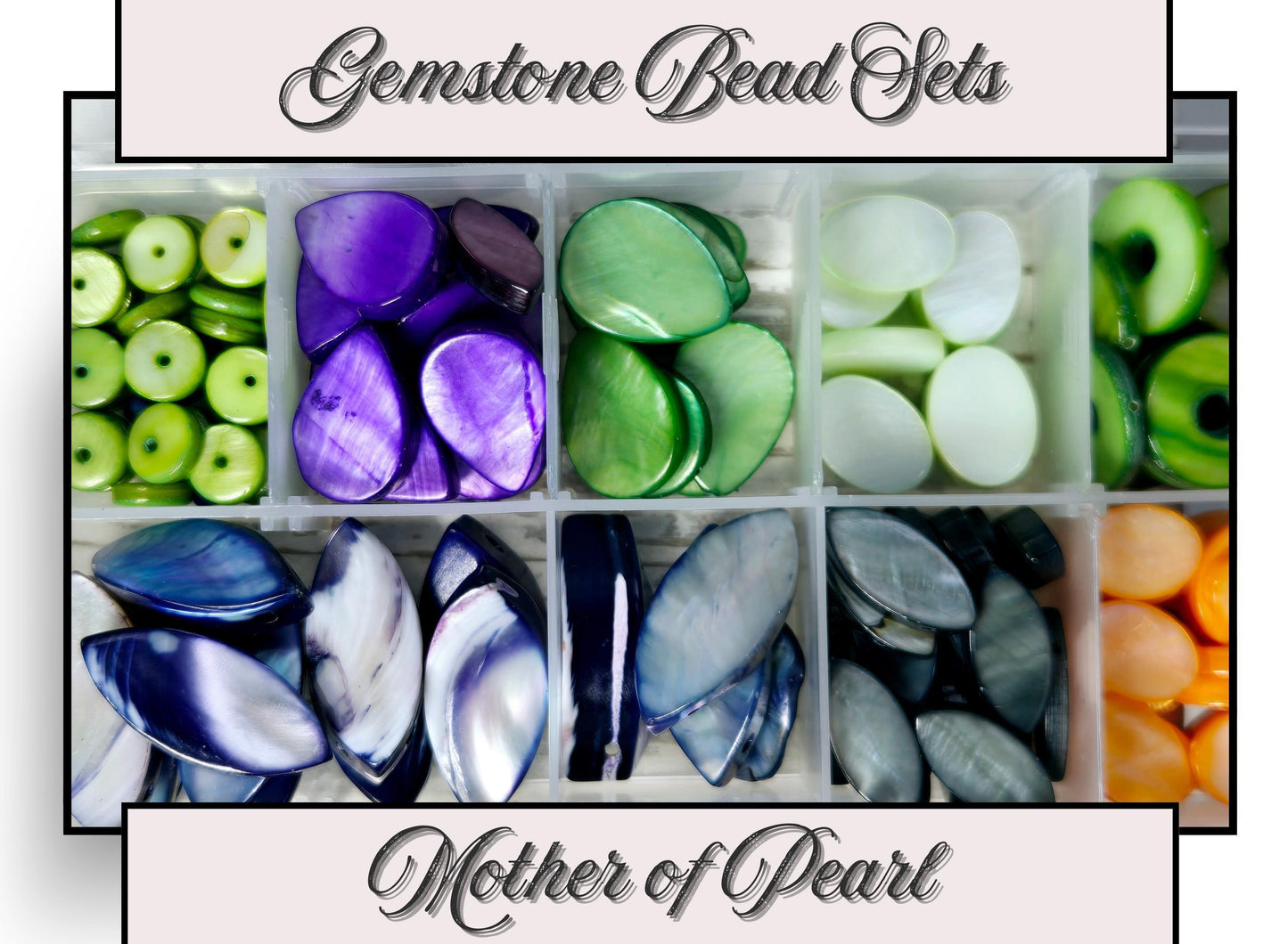 Mother Of Pearl Beads for Jewelry Making Natural Iridescent Craft Supplies
