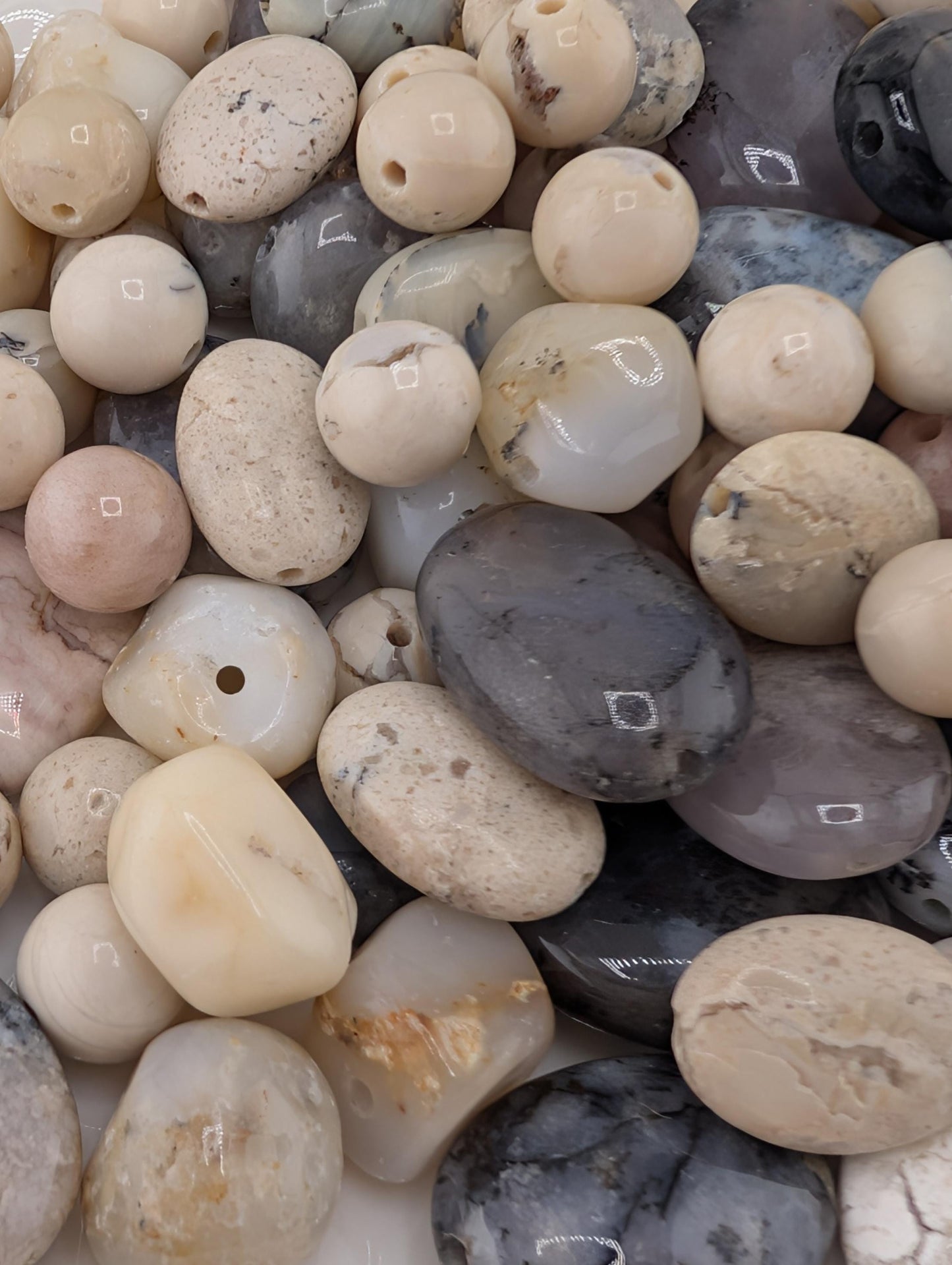 Natural Opal Gemstone Beads: Jewelry Making Supply Mix - 2 Ounces