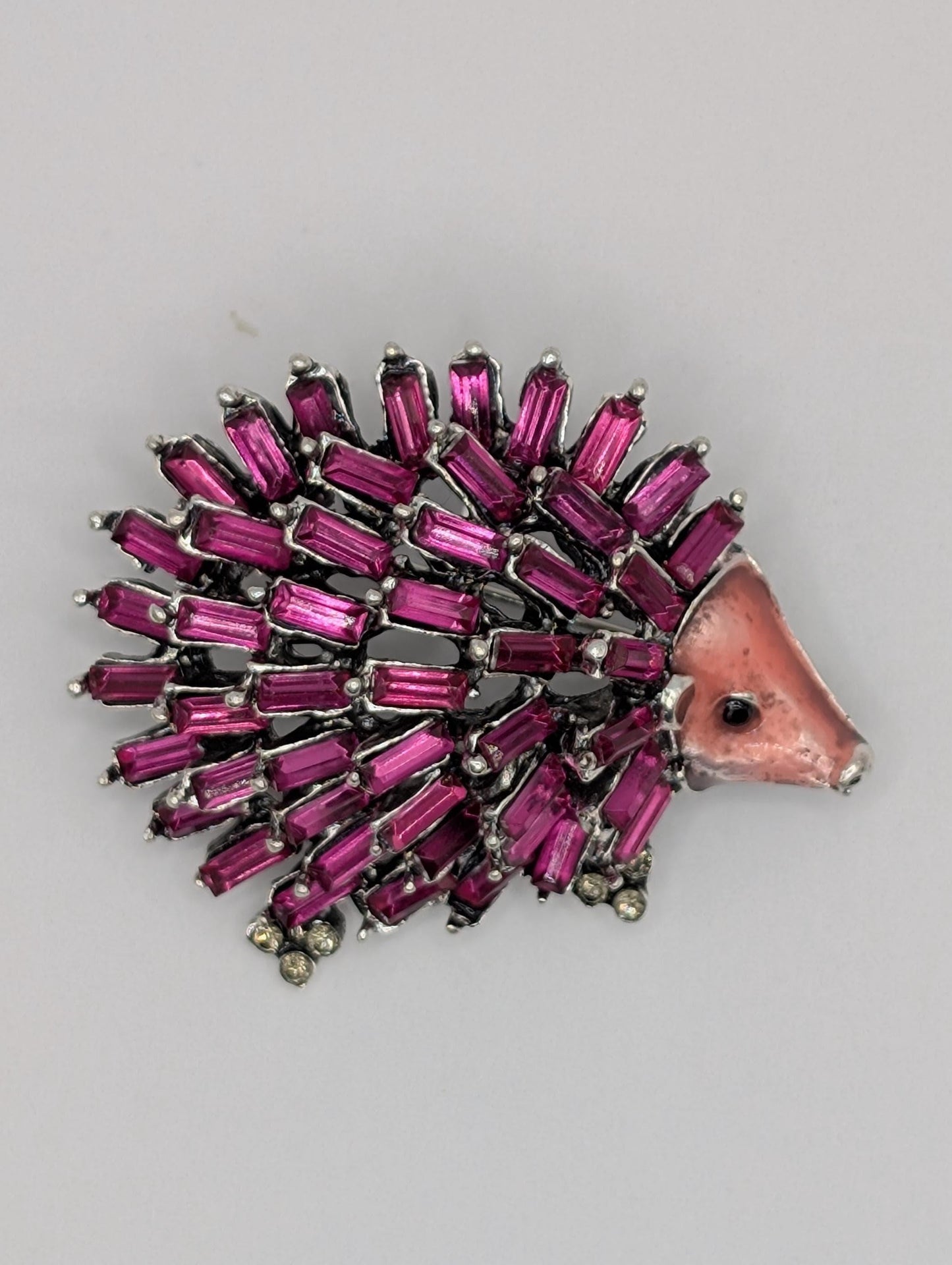 Golden Plate Fuschia Flower Brooch