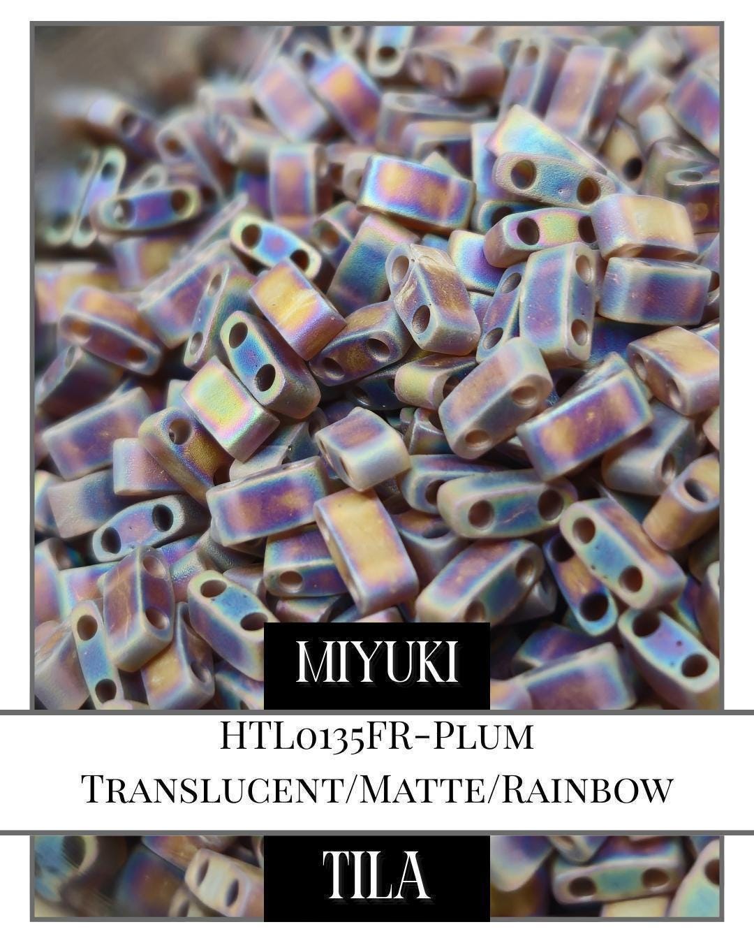 HTL0135FR-Miyuki Tila Beads:Plum T/MA/R (7.5g pkg)