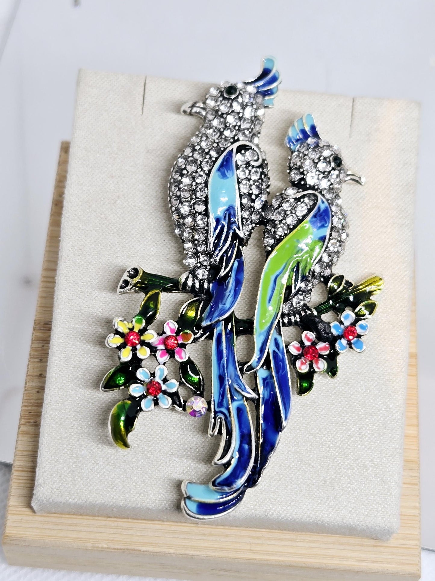 Silver Plated Cockatiel Brooch