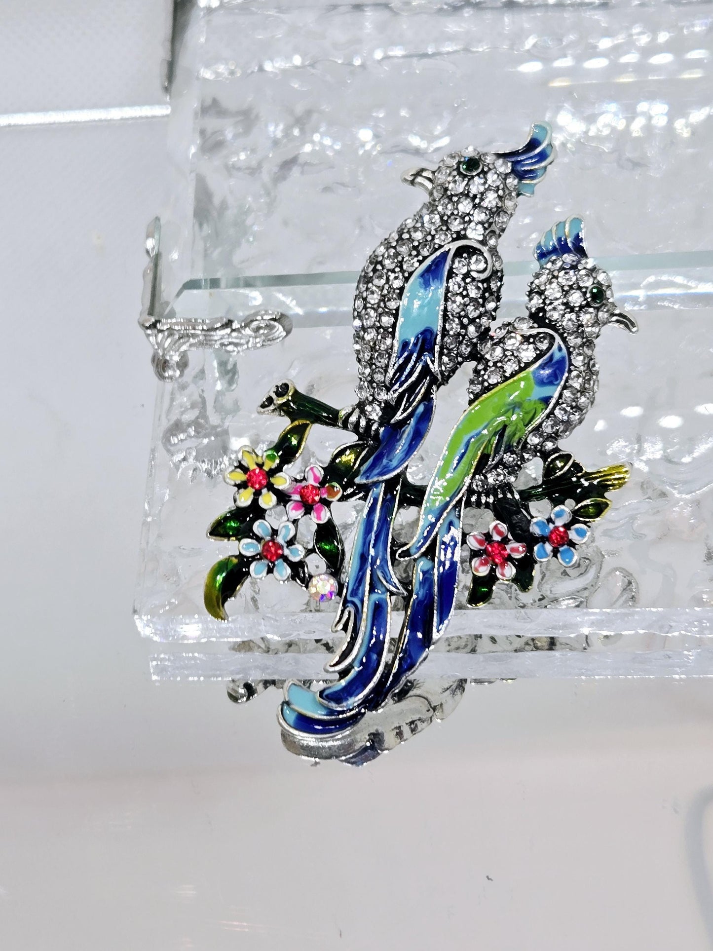 Silver Plated Cockatiel Brooch