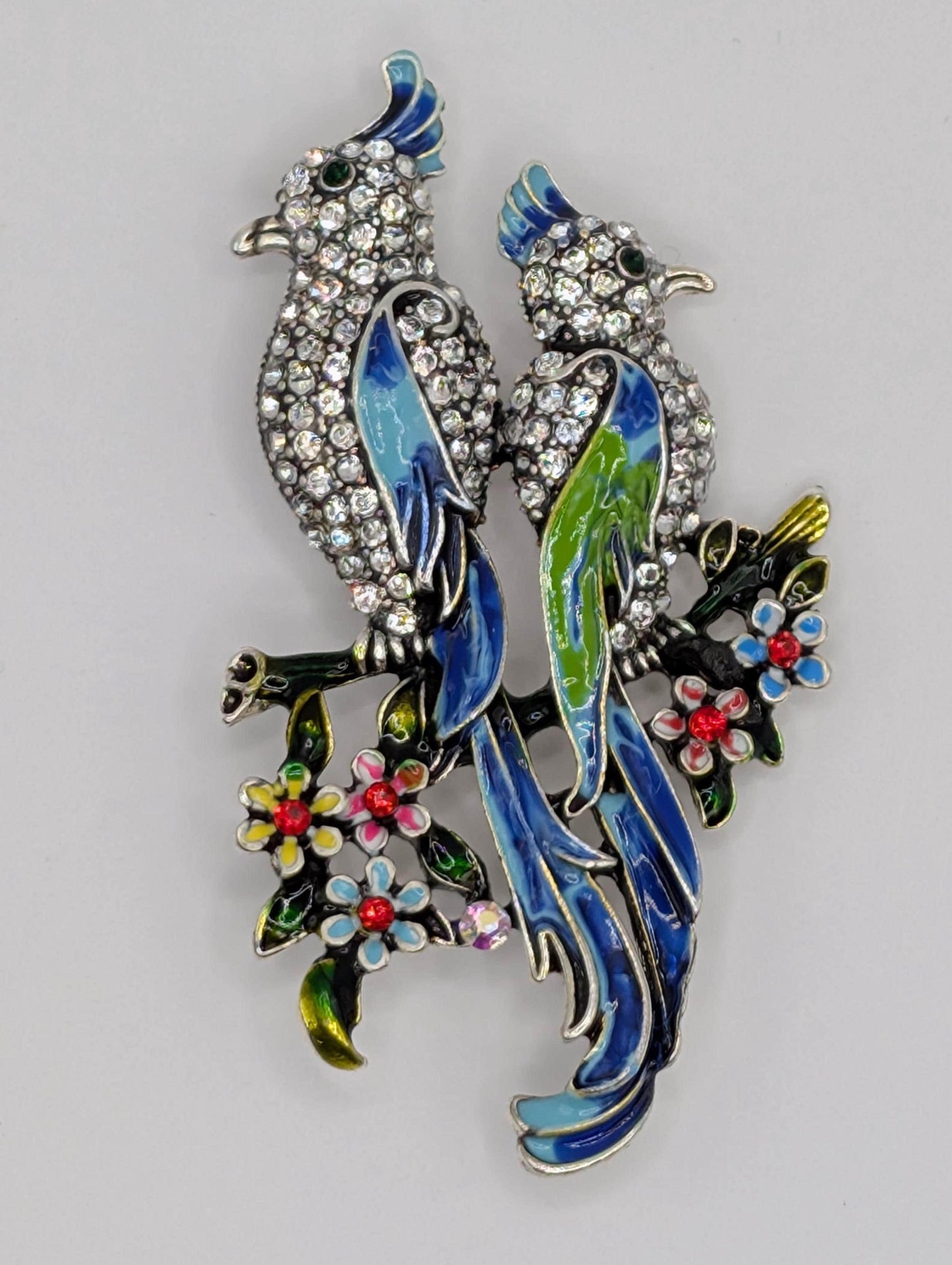 Silver Plated Cockatiel Brooch