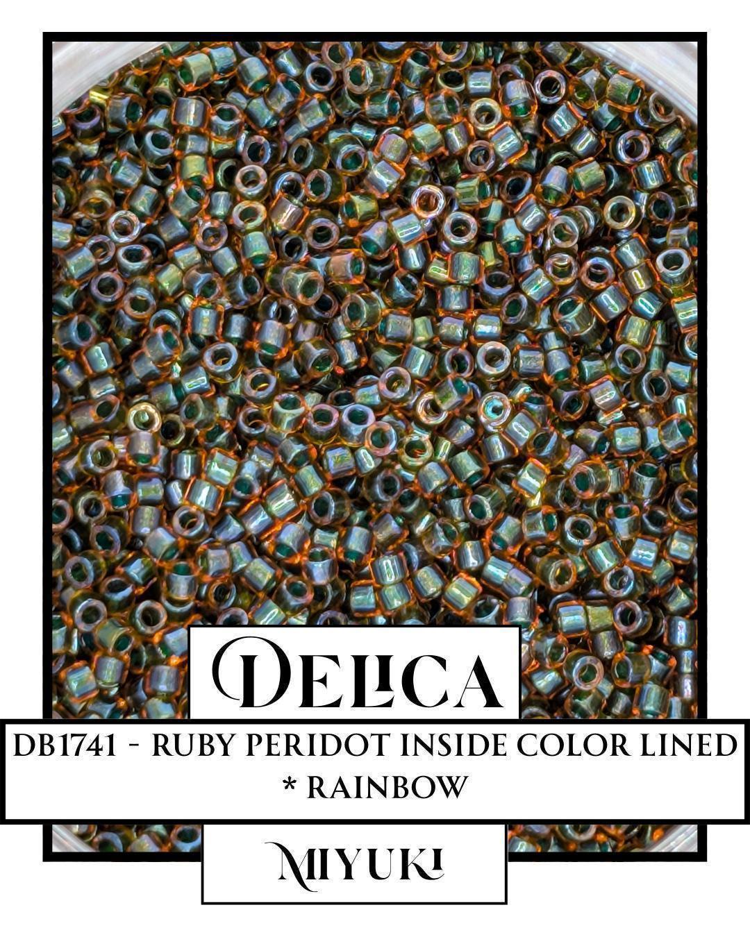 DB1741-Miyuki Delica 11/0:Ruby/Peridot ICL*/R (7 gram pkg ~1400 Pcs)
