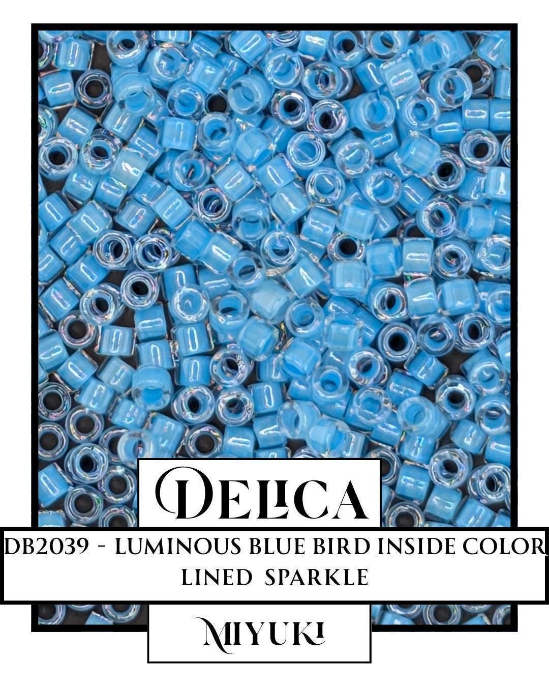 DB2039-Miyuki Delica 11/0:Luminous Blue Bird ICL (7 gram pkg ~1400 Pcs)
