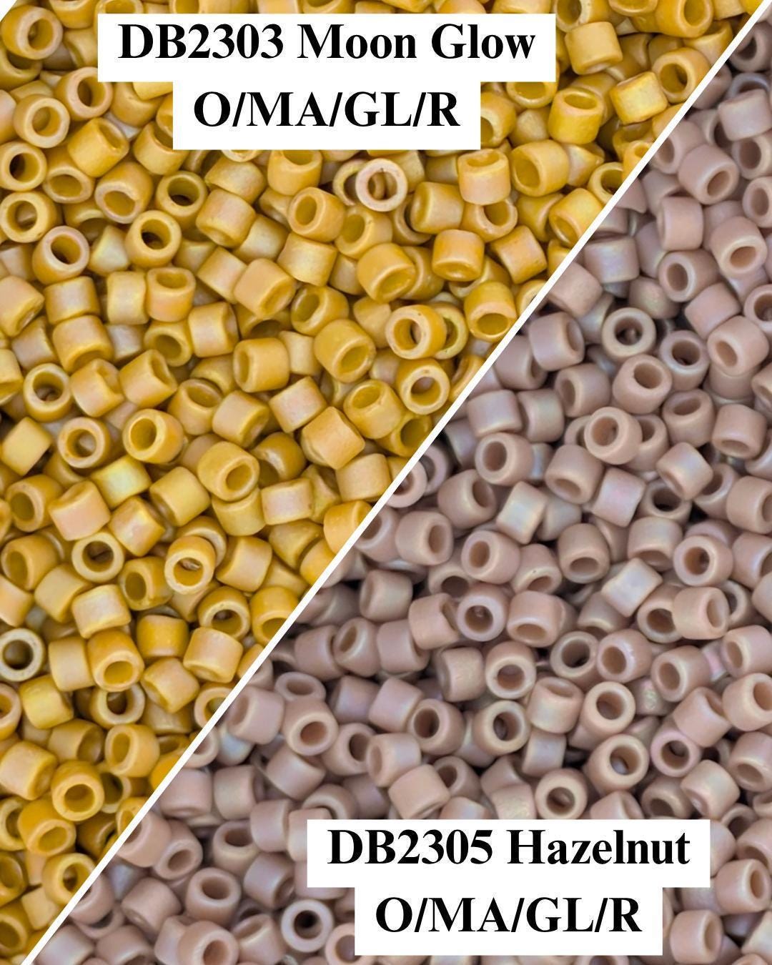 Matte Glazed Delica Seed Bead Kit 19 Colors, Glass Tube Beads11/0 7g of ea. color (~1400 beads 7g)