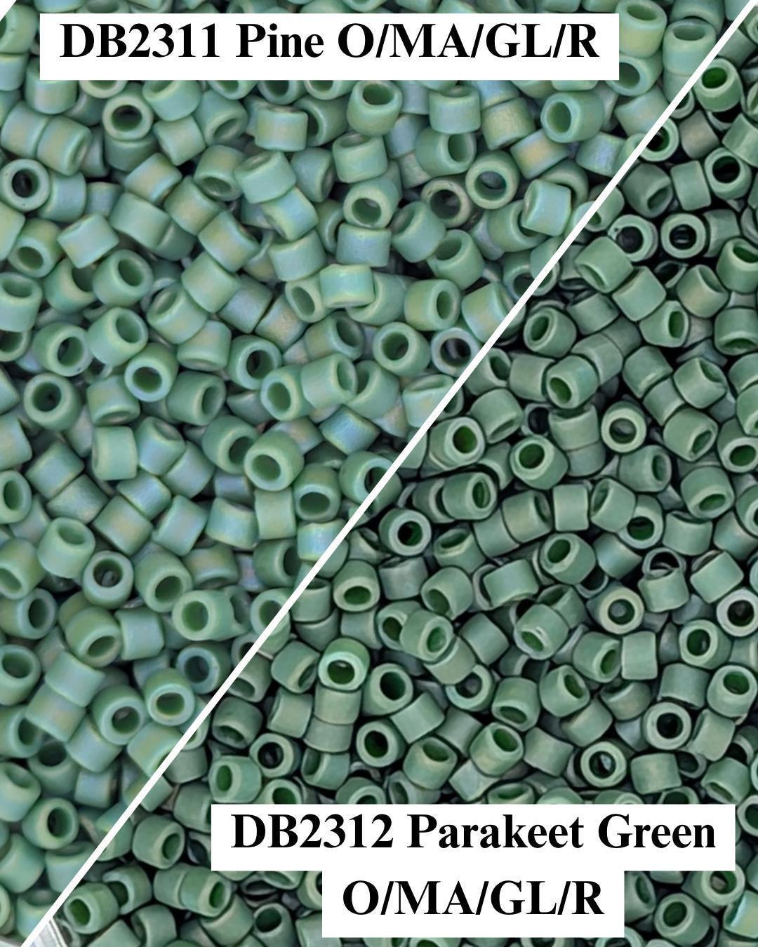Matte Glazed Delica Seed Bead Kit 19 Colors, Glass Tube Beads11/0 7g of ea. color (~1400 beads 7g)