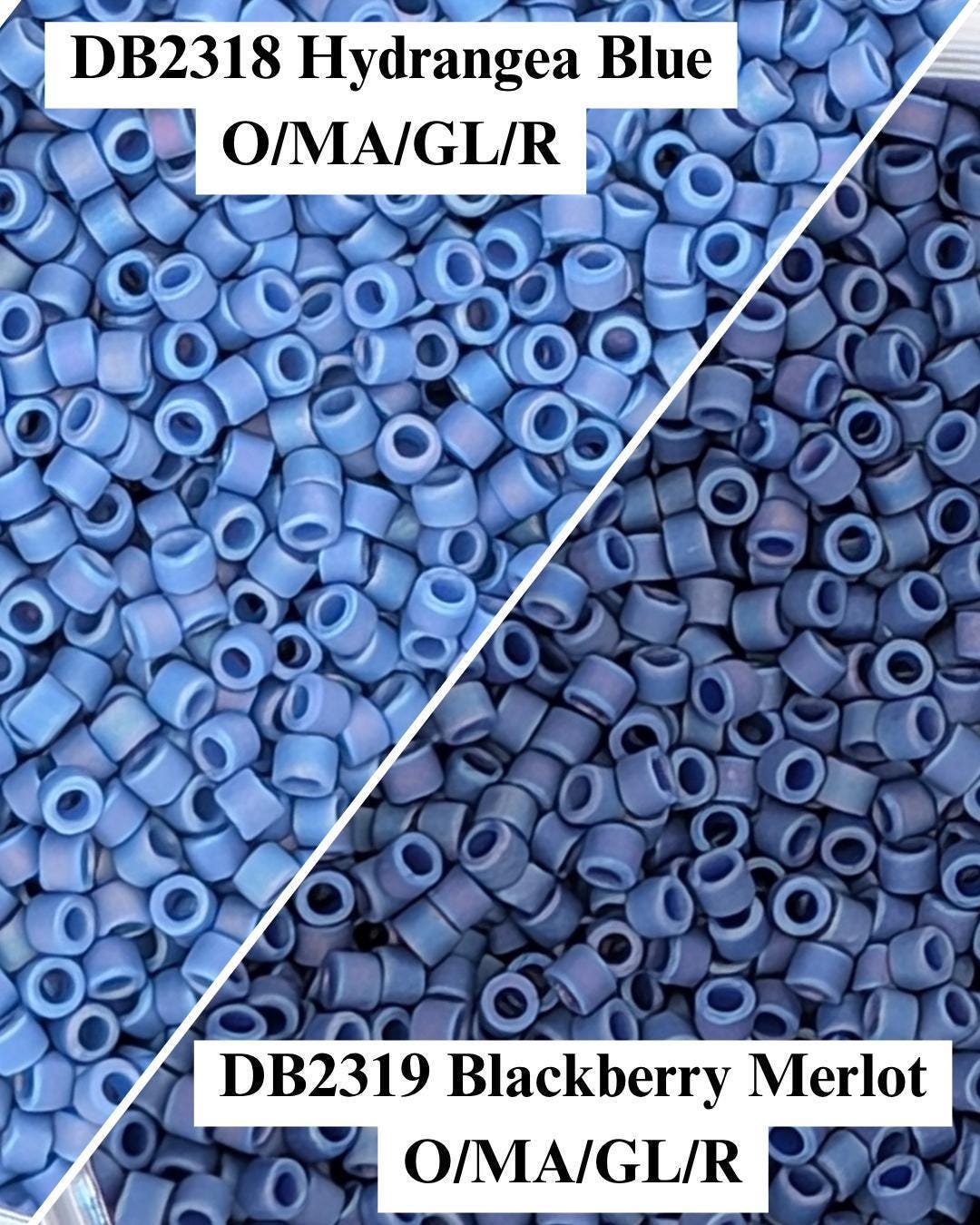 Matte Glazed Delica Seed Bead Kit 19 Colors, Glass Tube Beads11/0 7g of ea. color (~1400 beads 7g)