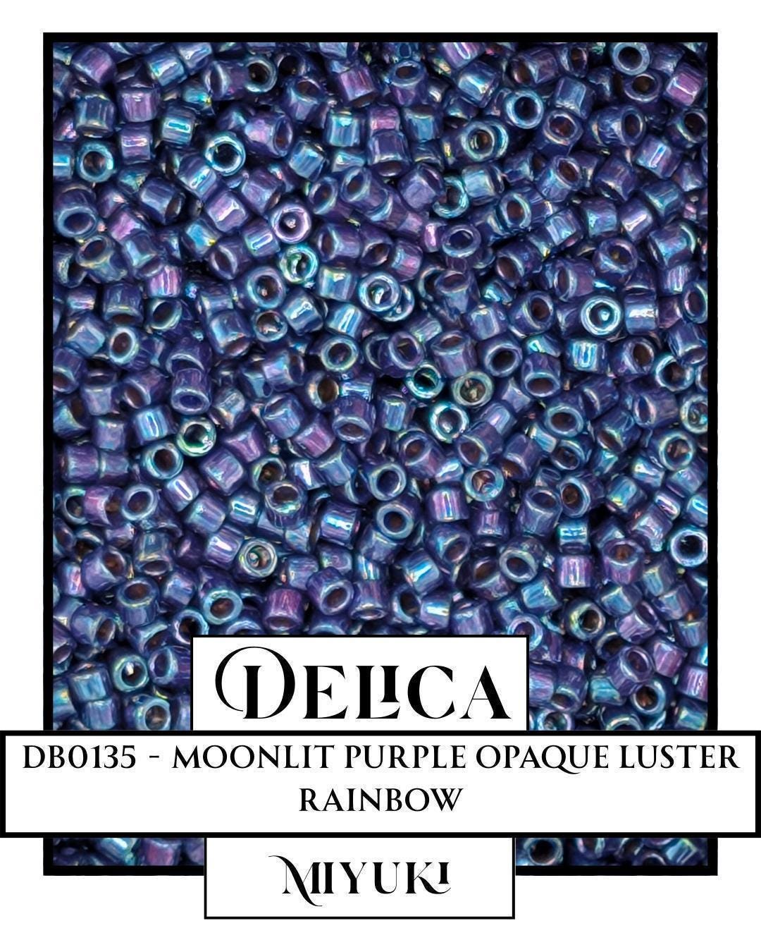 DB0135-Miyuki Delica 11/0:Moonlit Purple O/L/R (7 gm ea) (7 gram pkg ~1400 Pcs)