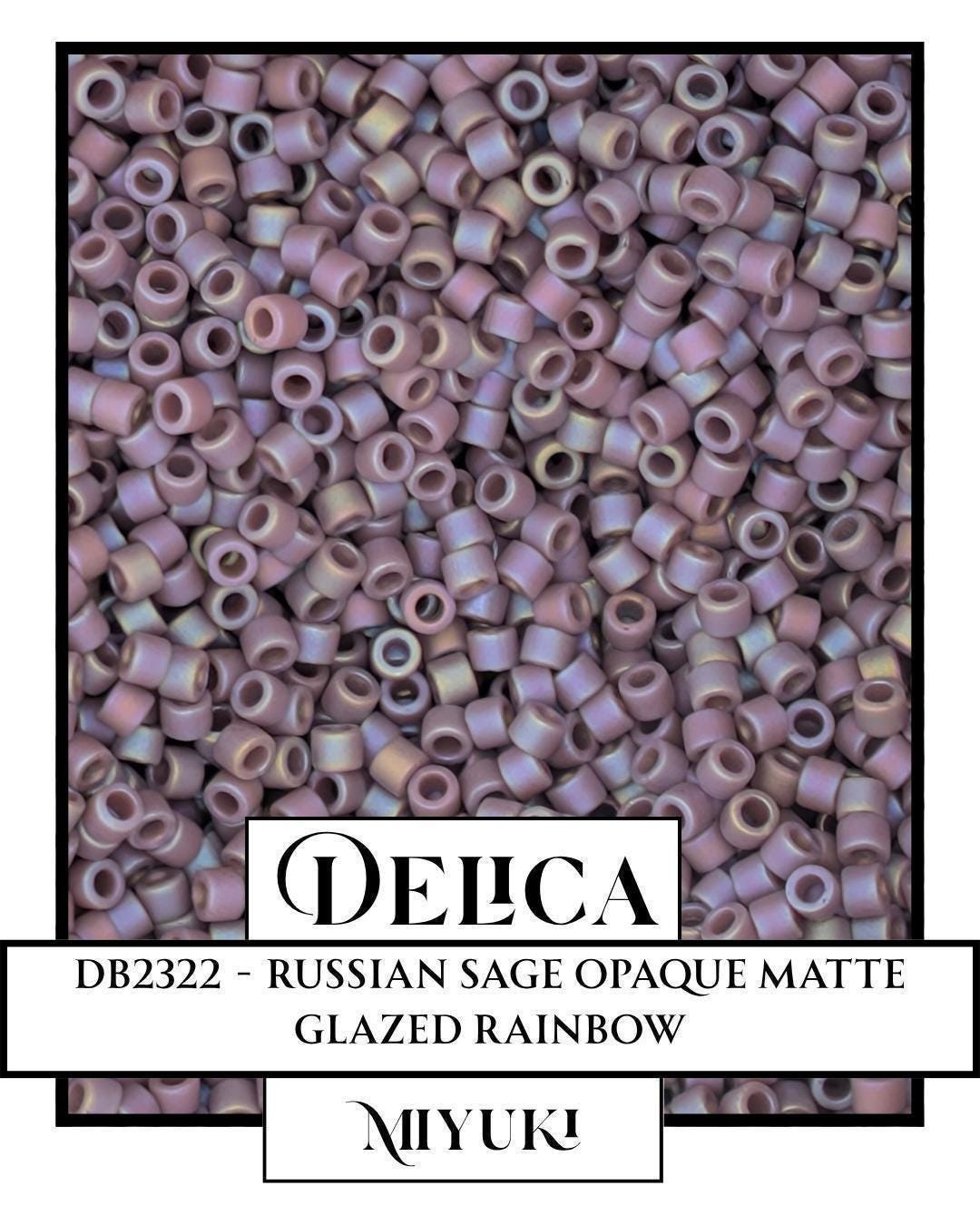 DB2322-Miyuki Delica 11/0:Russian Sage O/MA/GL/R (7 gram pkg ~1400 Pcs)