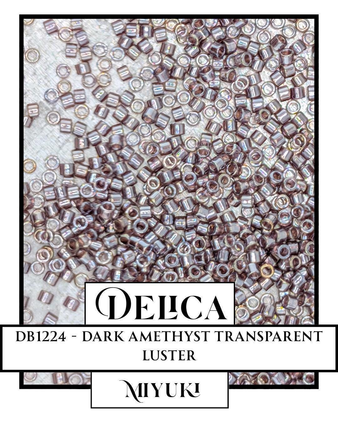DB1224-Miyuki Delica 11/0:Dark Amethyst T/L (7 gram pkg ~1400 Pcs)