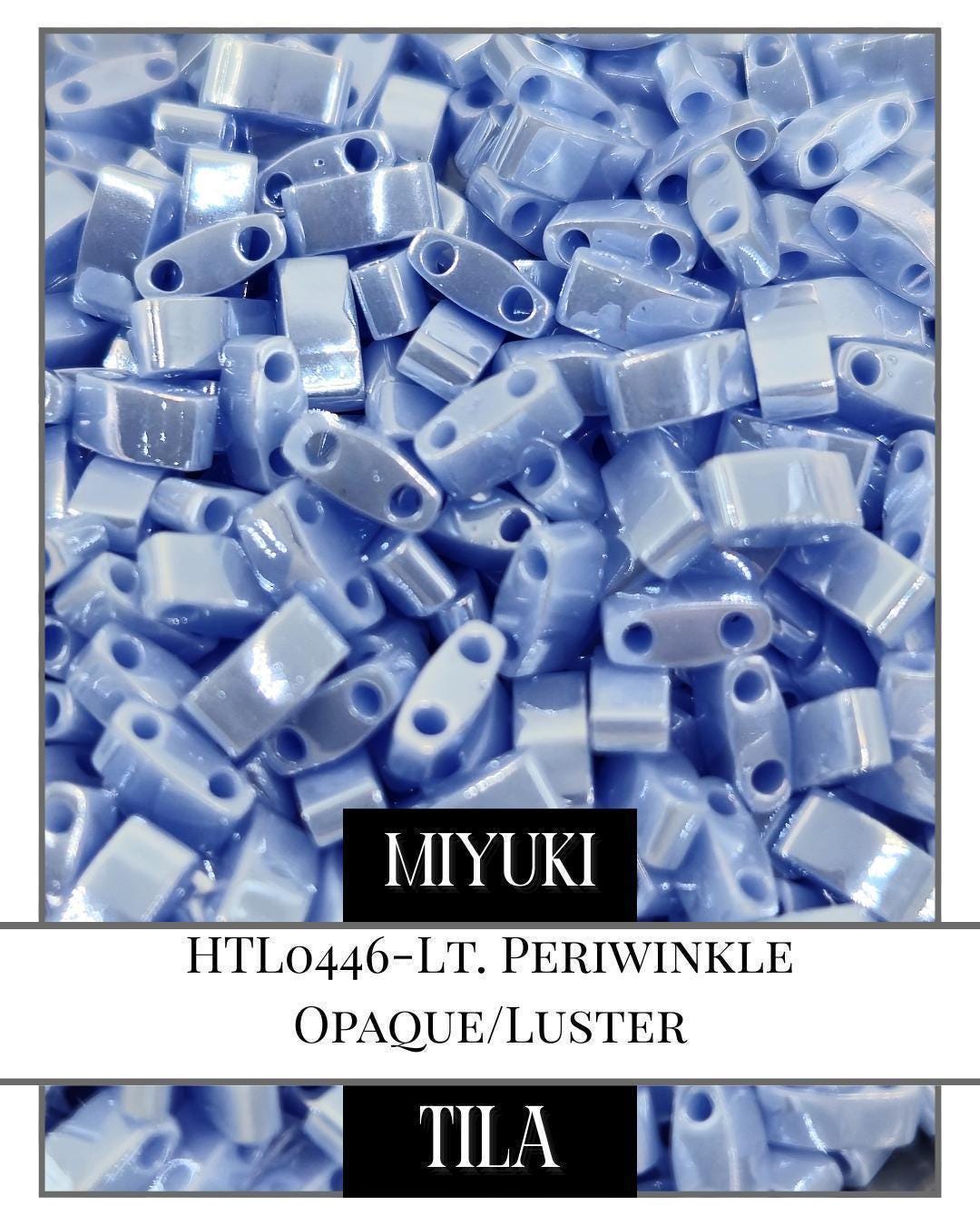 HTL0483-Miyuki Tila Beads:Dark Periwinkle O/R (7.5g pkg)