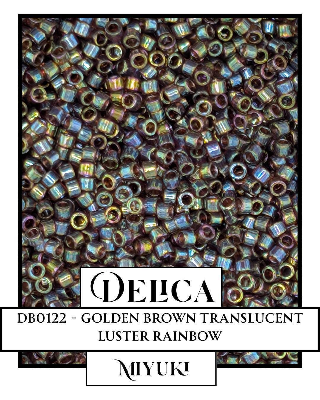 DB0122-Miyuki Delica 11/0:Golden Brown T/L/R (7 gram pkg ~1400 Pcs)