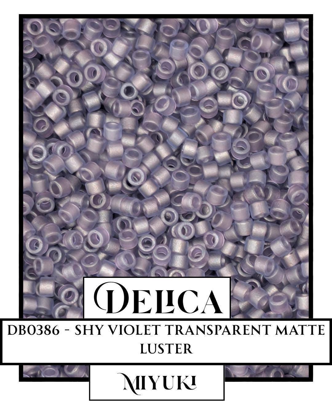 DB0386-Miyuki Delica 11/0:Shy Violet T/MA/L (7 gram pkg ~1400 Pcs)