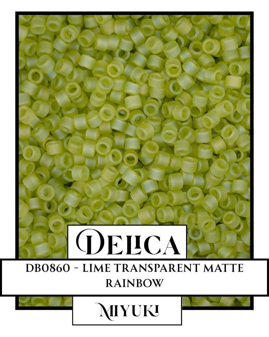 DB0860-Miyuki Delica 11/0:Lime T/MA/R (7 gram pkg ~1400 Pcs)