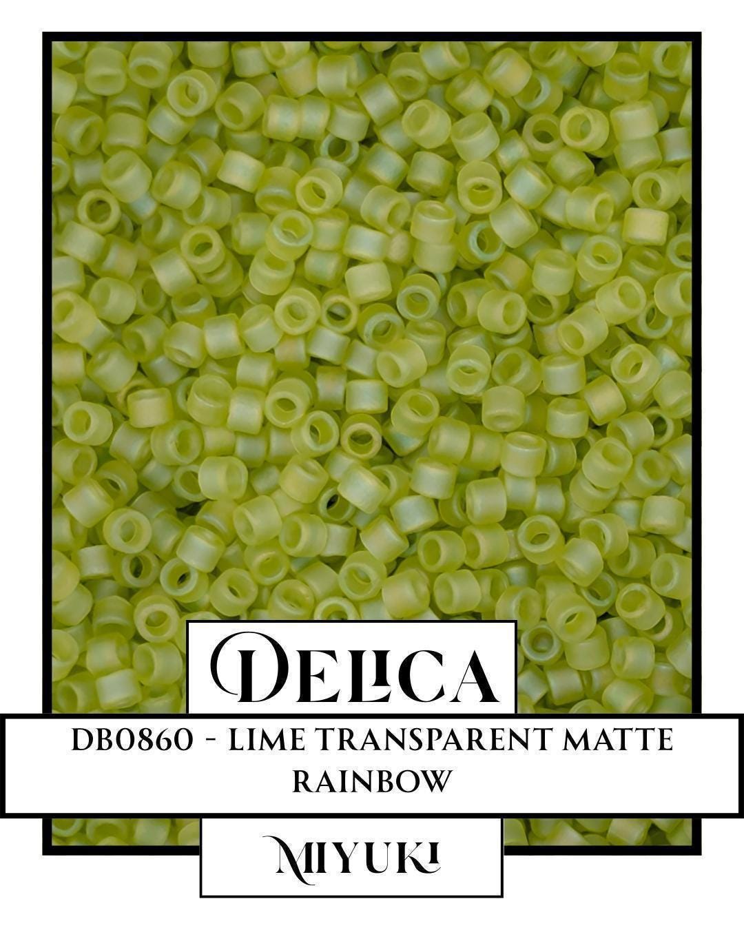 DB0860-Miyuki Delica 11/0:Lime T/MA/R (7 gram pkg ~1400 Pcs)