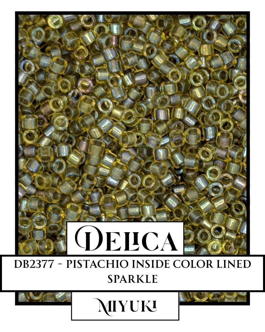 DB2377-Miyuki Delica 11/0:Pistachio ICL/R (D) (7 gram pkg ~1400 Pcs)