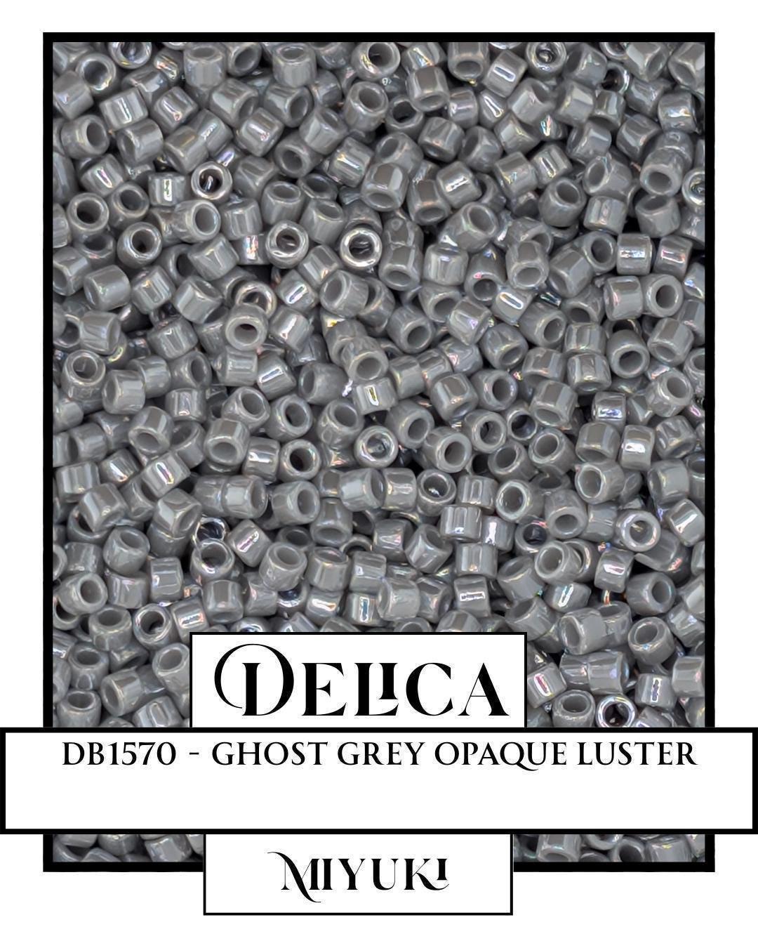 DB1570-Miyuki Delica 11/0:Ghost Grey O/L (7 gram pkg ~1400 Pcs)